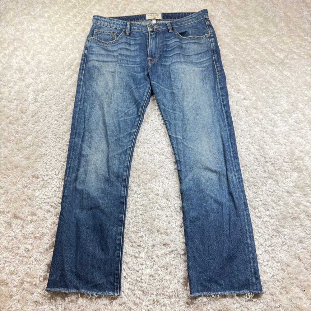 FRAME Denim Jeans Women's 27 Faded Whiskering Casual Preppy